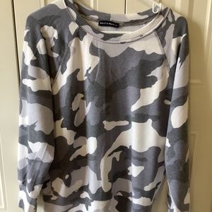 Nally & Millie Camouflage Sweatshirt, Shades of Grey, Size S